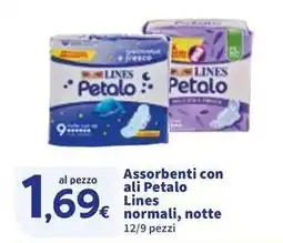 Sigma Assorbenti con ali Petalo Lines normali, notte offerta