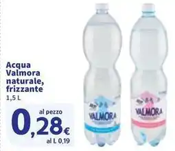 Sigma Acqua Valmora naturale, frizzante offerta