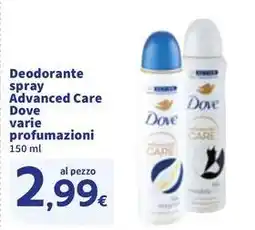 Sigma Deodorante spray Advanced Care Dove offerta