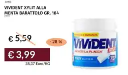 Prezzemolo e Vitale Vivident xylit alla menta barattolo offerta