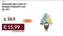 Prezzemolo e Vitale Perugina baci uovo di pasqua fondente 70% offerta
