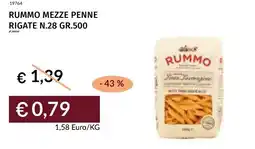 Prezzemolo e Vitale Rummo mezze penne rigate N.28 offerta