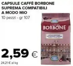 Tigre Capsule caffè borbone suprema compatibili a modo mio offerta