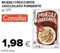 Tigre Muesli croccante cioccolato fondente Consilia offerta