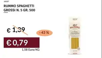 Prezzemolo e Vitale Rummo spaghetti grossi N. 5 offerta