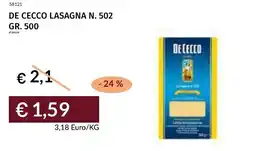 Prezzemolo e Vitale De cecco lasagna N. 502 offerta