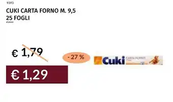 Prezzemolo e Vitale Cuki carta forno offerta
