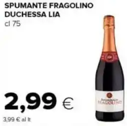 Tigre Spumante fragolino DUCHESSA LIA offerta