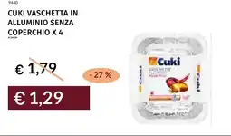Prezzemolo e Vitale Cuki vaschetta in alluminio senza coperchio x 4 offerta