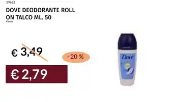 Prezzemolo e Vitale Dove deodorante roll on talco offerta