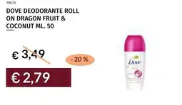 Prezzemolo e Vitale Dove deodorante roll on dragon fruit & coconut offerta