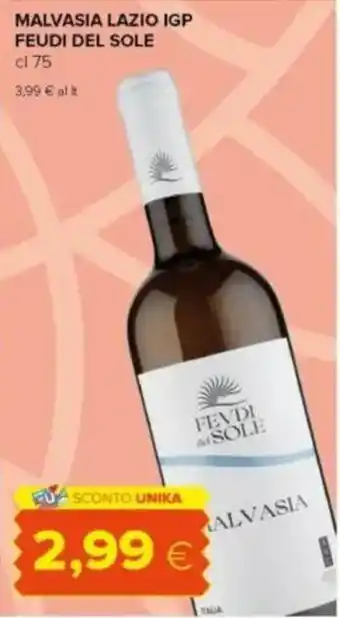 Tigre Malvasia lazio igp FEUDI DEL SOLE offerta