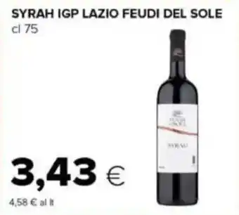 Tigre Syrah igp lazio feudi del sole offerta
