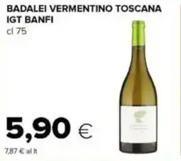 Tigre Badalei vermentino toscana igt BANFI offerta