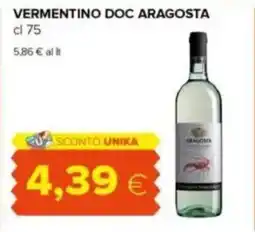 Tigre Vermentino doc ARAGOSTA offerta