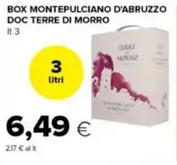 Tigre Box montepulciano d'abruzzo doc TERRE DI MORRO offerta