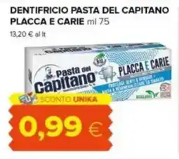 Tigre Dentifricio pasta del capitano placca e carie offerta
