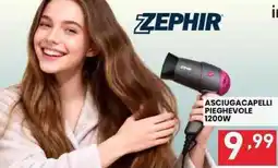 MEGA ZEPHIR Asciugacapelli pieghevole 1200W offerta