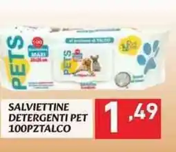 MEGA Salviettine detergenti pet 100pztalco offerta