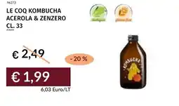 Prezzemolo e Vitale Le coq kombucha acerola & zenzero offerta