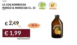 Prezzemolo e Vitale Le coq kombucha mango & maracuja offerta