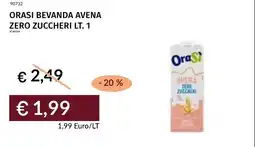 Prezzemolo e Vitale Orasi bevanda avena zero zuccheri offerta