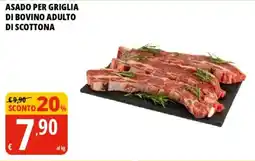 Tigros Asado per griglia di bovino adulto di scottona offerta