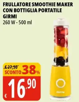 Tigros Frullatore smoothie maker con bottiglia portatile GIRMI offerta