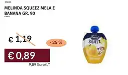 Prezzemolo e Vitale Melinda squeez mela e banana offerta