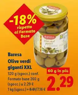 Lidl Baresa Olive verdi giganti XXL offerta