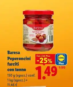 Lidl Baresa Peperoncini farciti con tonno offerta