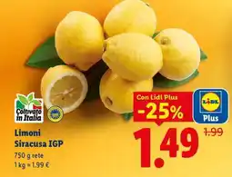 Lidl Limoni Siracusa IGP offerta