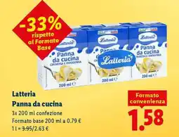 Lidl Latteria Panna da cucina offerta