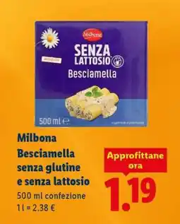 Lidl Milbona Besciamella senza glutine e senza lattosio offerta