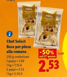 Lidl Chef Select Base per pinsa alla romana offerta