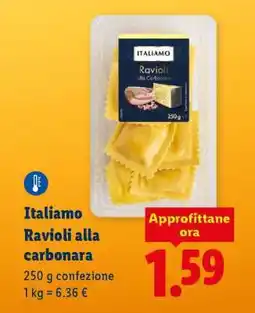 Lidl Italiamo Ravioli alla carbonara offerta