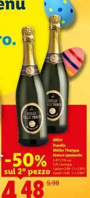 Lidl Allini Durello Müller Thurgau bianco spumante offerta