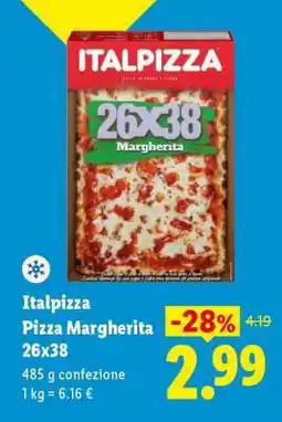 Lidl Italpizza Pizza Margherita 26x38 offerta