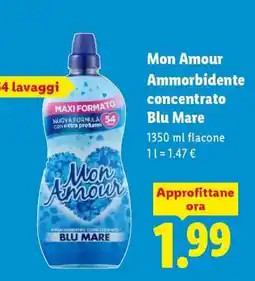 Lidl Mon Amour Ammorbidente concentrato Blu Mare offerta