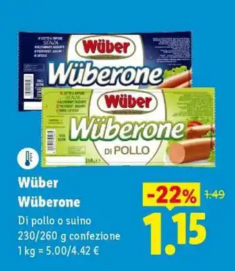 Lidl Wüber Wüberone offerta