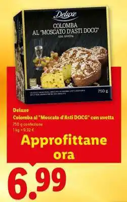 Lidl Deluxe Colomba al Moscato d'Asti DOCG con uvetta offerta