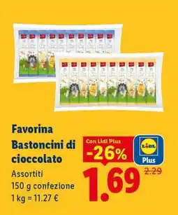 Lidl Favorina Bastoncini di cioccolato offerta