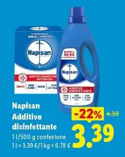Lidl NAPISAN ADDITIVO DISINFETTANTE offerta