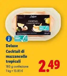 Lidl Deluxe Cocktail di mazzancolle tropicali offerta