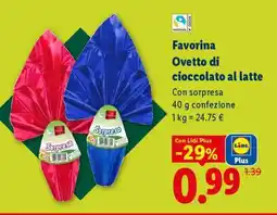 Lidl Favorina Ovetto di cioccolato al latte offerta