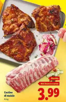 Lidl Costine di maiale offerta