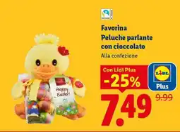 Lidl Favorina Peluche parlante con cioccolato offerta
