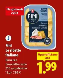 Lidl Fini Le ricette italiane offerta