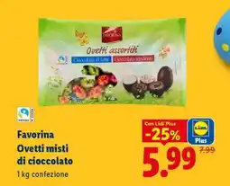 Lidl Favorina Ovetti misti di cioccolato offerta