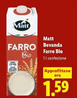 Lidl Matt Bevanda Farro Bio offerta